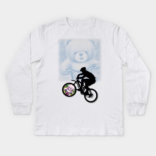 Bike Riding Kids Long Sleeve T-Shirt